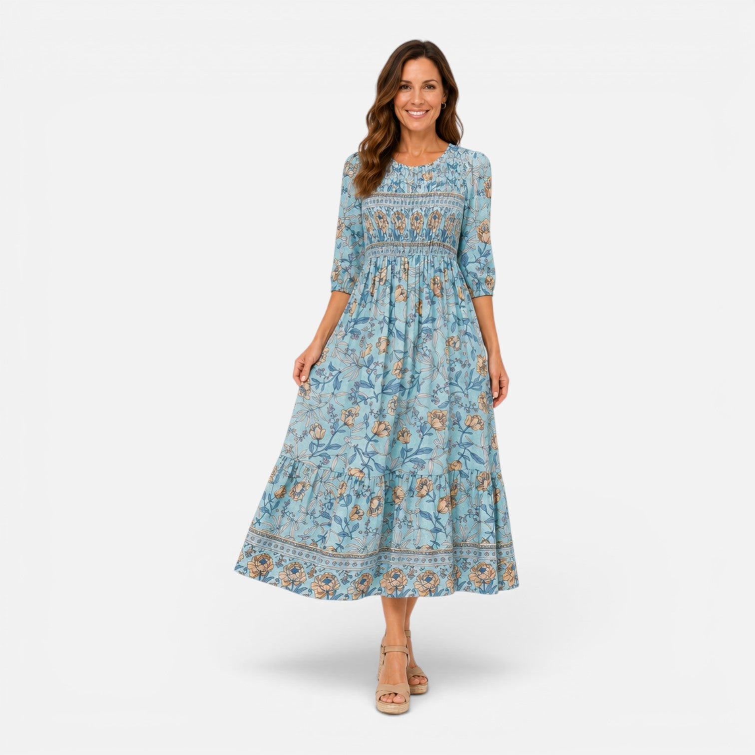 Women's Floral Maxi Dress Casual Summer Dress