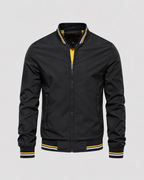 Men’s Lightweight Bomber Jacket with Ribbed Trim