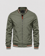 Men’s Lightweight Bomber Jacket with Ribbed Trim