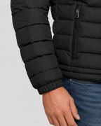 Men’s Quilted Puffer Jacket – Stand Collar Fit