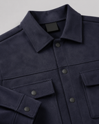 Men's Slim Fit Suede Overshirt Jacket