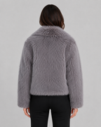 Women's Cropped Faux Fur Jacket