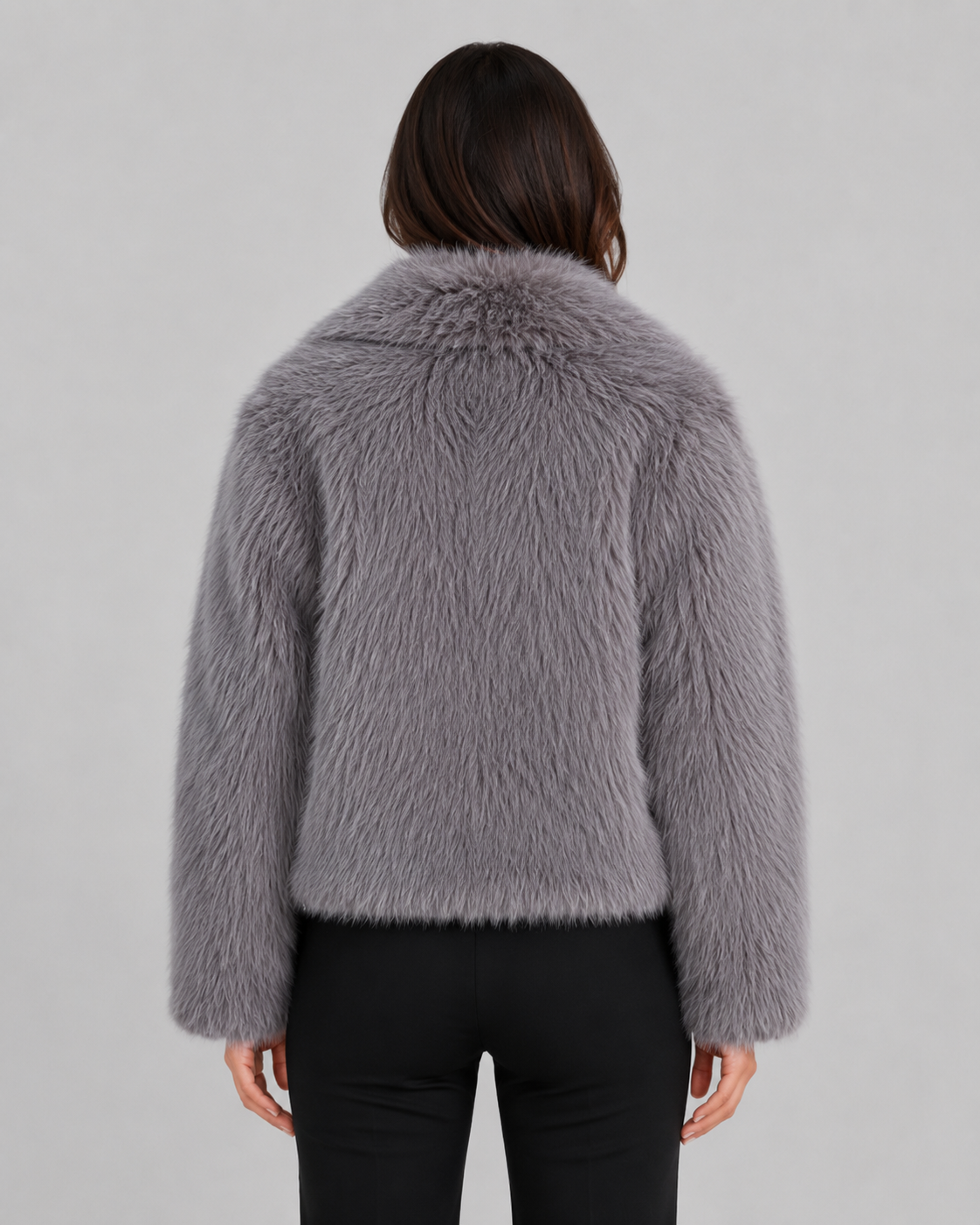 Women's Cropped Faux Fur Jacket