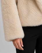 Women's Cropped Faux Fur Jacket