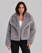 Women's Cropped Faux Fur Jacket