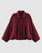 Women's Suede Zip-Up Jacket, Relaxed Cropped Fit