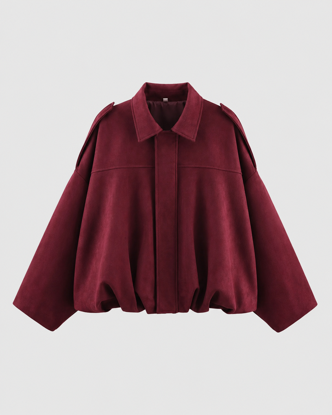 Women's Suede Zip-Up Jacket, Relaxed Cropped Fit