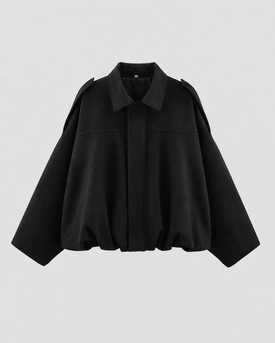 Women's Suede Zip-Up Jacket, Relaxed Cropped Fit