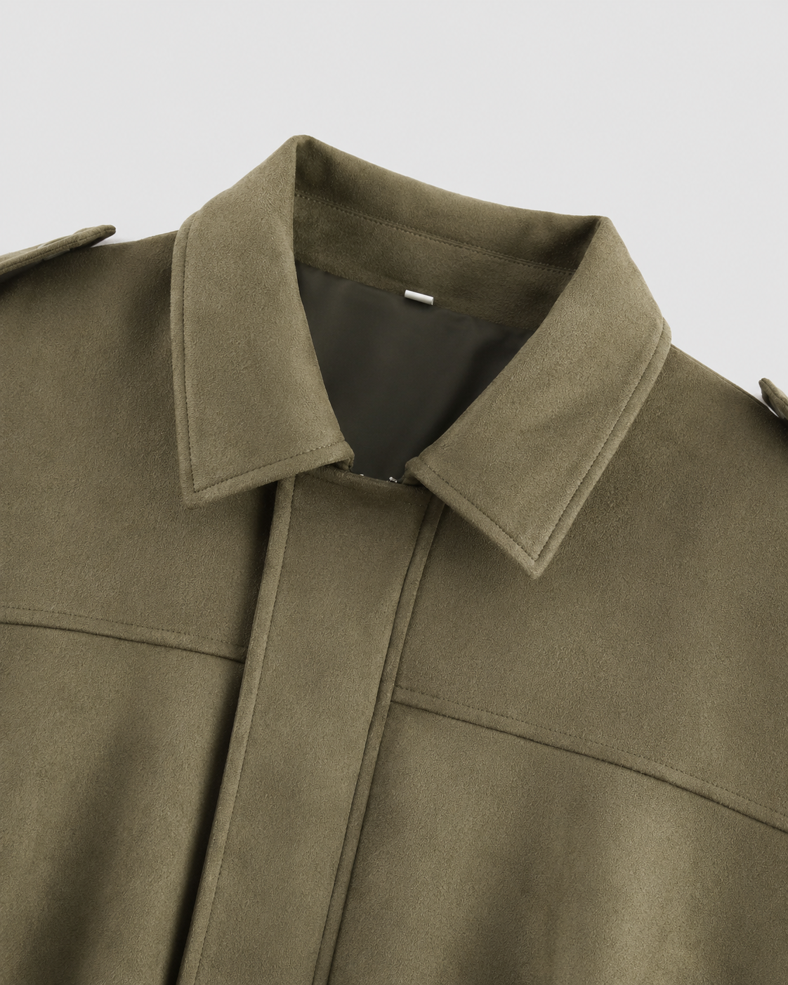 Women's Suede Zip-Up Jacket, Relaxed Cropped Fit