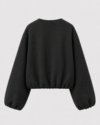 Women's Wool Blend Cropped Bomber Jacket