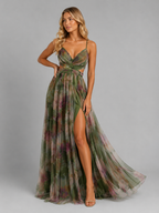 Women’s Floral V-Neck Maxi Dress – Summer Occasion Fit