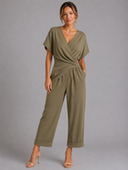 Women’s Wrap Front Two Piece Set – Relaxed Summer Fit