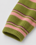 Button-Front Striped Cardigan - Relaxed Knit Fit