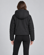 Cropped Hooded Puffer Jacket - Full-Zip Winter