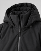 Cropped Hooded Puffer Jacket - Full-Zip Winter
