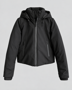 Cropped Hooded Puffer Jacket - Full-Zip Winter