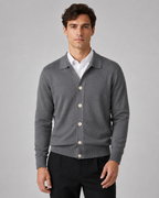 Men's Knit Cardigan Button Front Collar Classic Fit