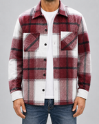 Men's Brushed Check Flannel Shirt Jacket