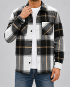 Men's Brushed Check Flannel Shirt Jacket