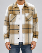 Men's Brushed Check Flannel Shirt Jacket