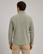 Men's Brushed Fleece Quarter-Zip Pullover - Stand Collar Regular Fit