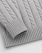 Men's Cable Knit Crew Neck Sweater