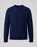 Men's Cable Knit Crew Neck Sweater