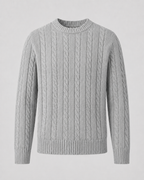 Men's Cable Knit Crew Neck Sweater