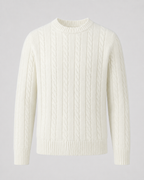 Men's Cable Knit Crew Neck Sweater