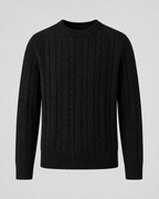 Men's Cable Knit Crew Neck Sweater