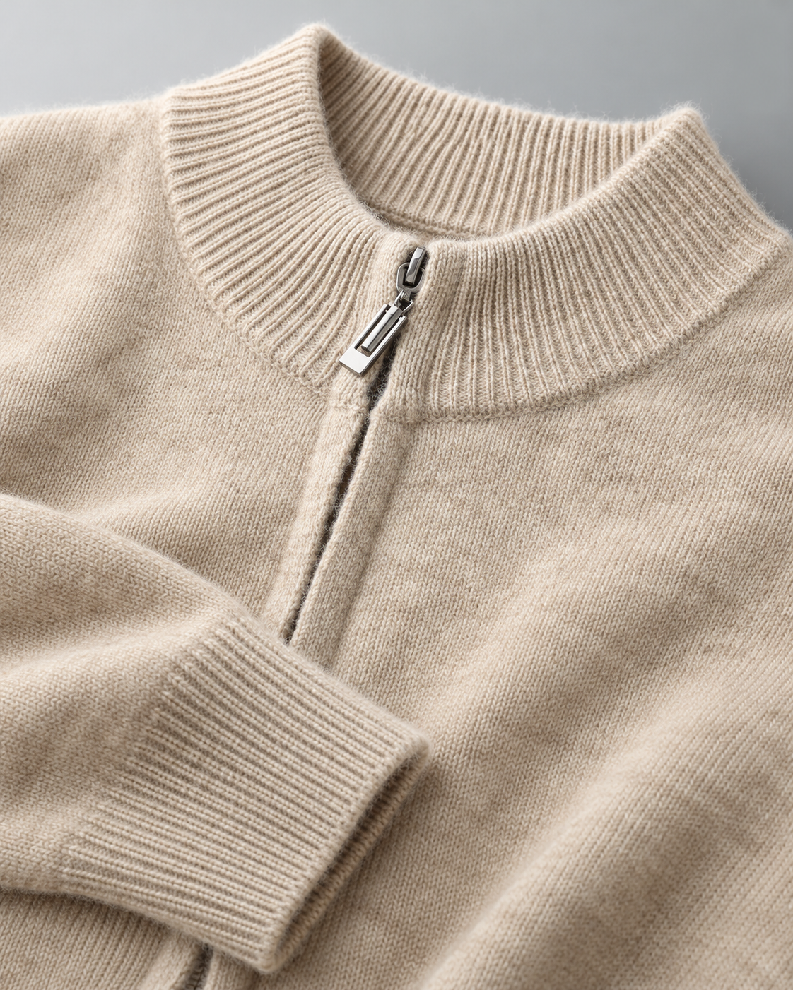Men's Cardigan & Pants Set - Textured Knit Zip-Up Loungewear