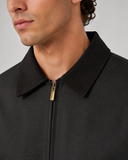 Men's Contrast Collar Barn Jacket Zip Front Workwear