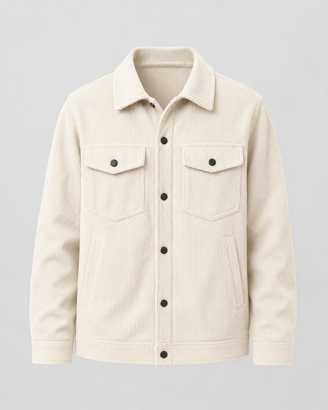 Men's Corduroy Shirt Jacket with Chest Pockets