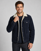 Men's Corduroy Trucker Jacket - Sherpa Collar