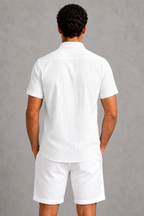 Men's Short Sleeve Button-Up Shirt – Casual Regular Fit