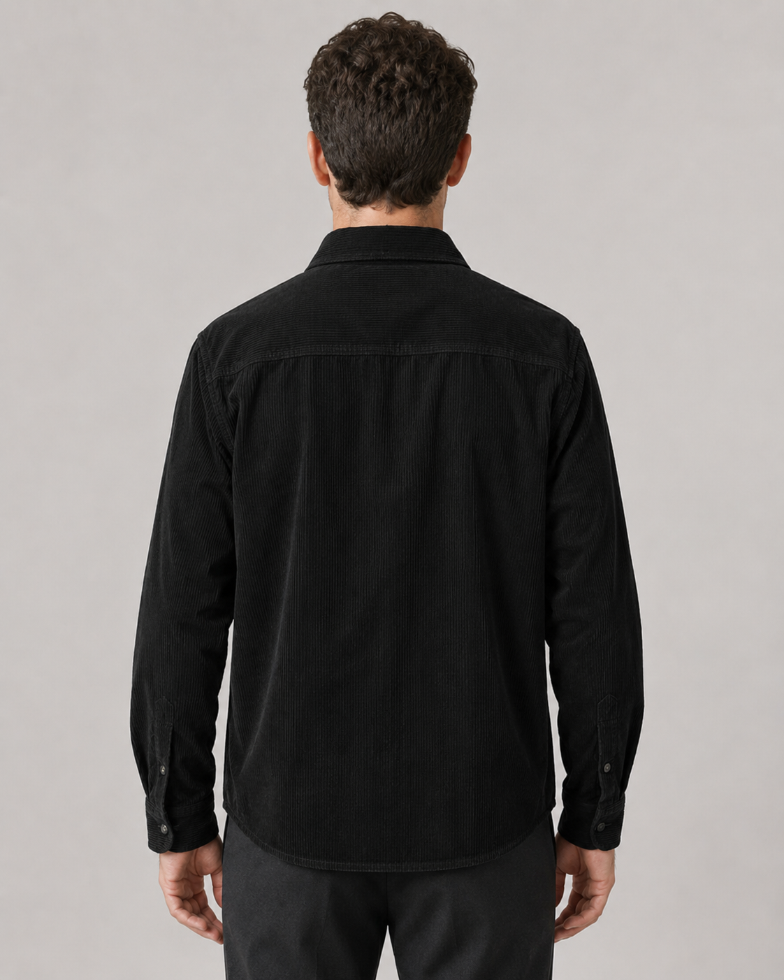 Men's Cotton Corduroy Button-Up Shirt Jacket