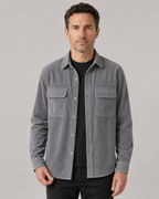 Men's Cotton Corduroy Button-Up Shirt Jacket