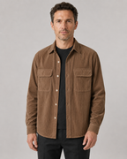 Men's Cotton Corduroy Button-Up Shirt Jacket