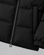 Men's Fleece-Lined Puffer Jacket - Funnel Neck Zip-Up