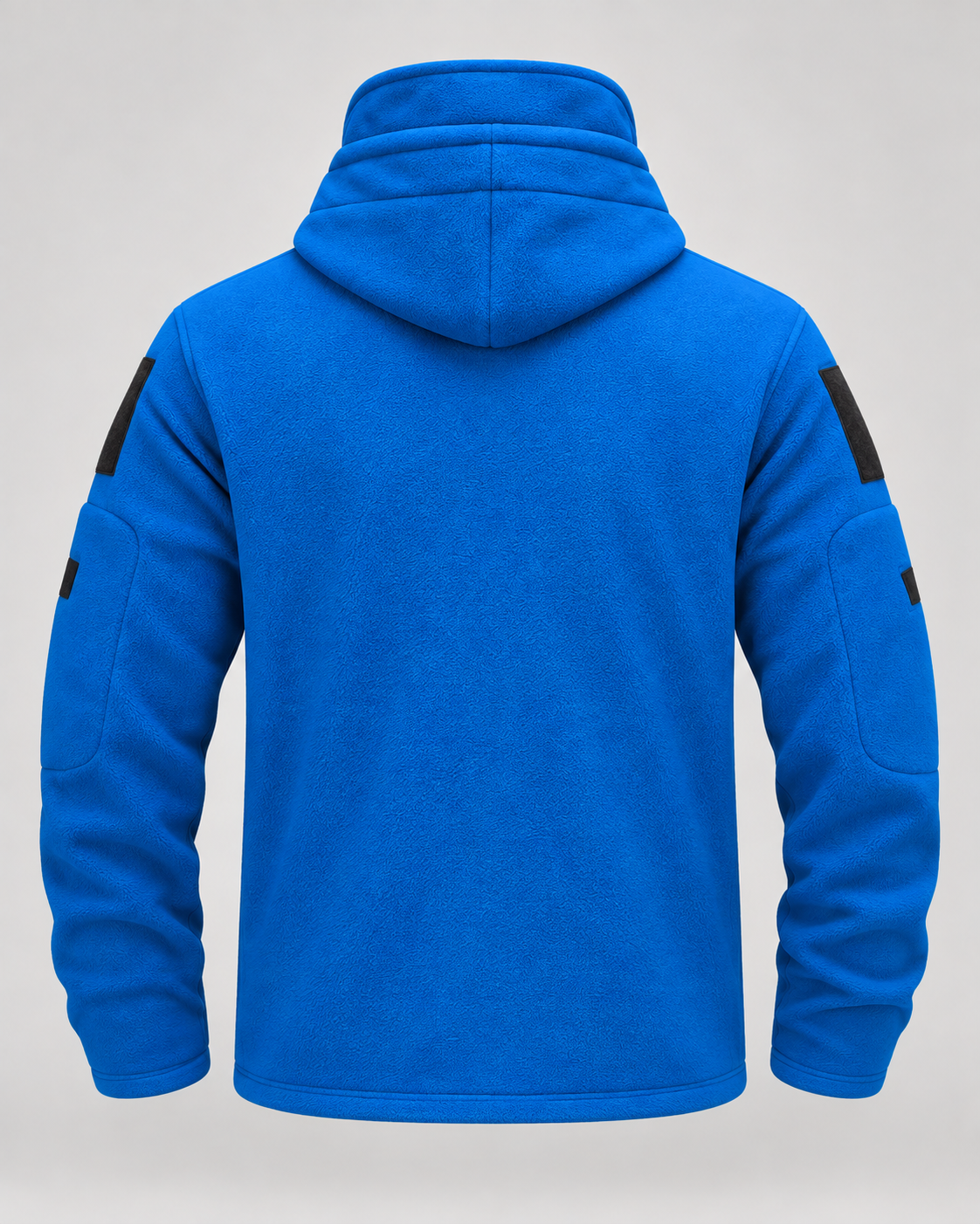 Men's Full-Zip Fleece Jacket - Hooded Multi-Pocket Regular Fit
