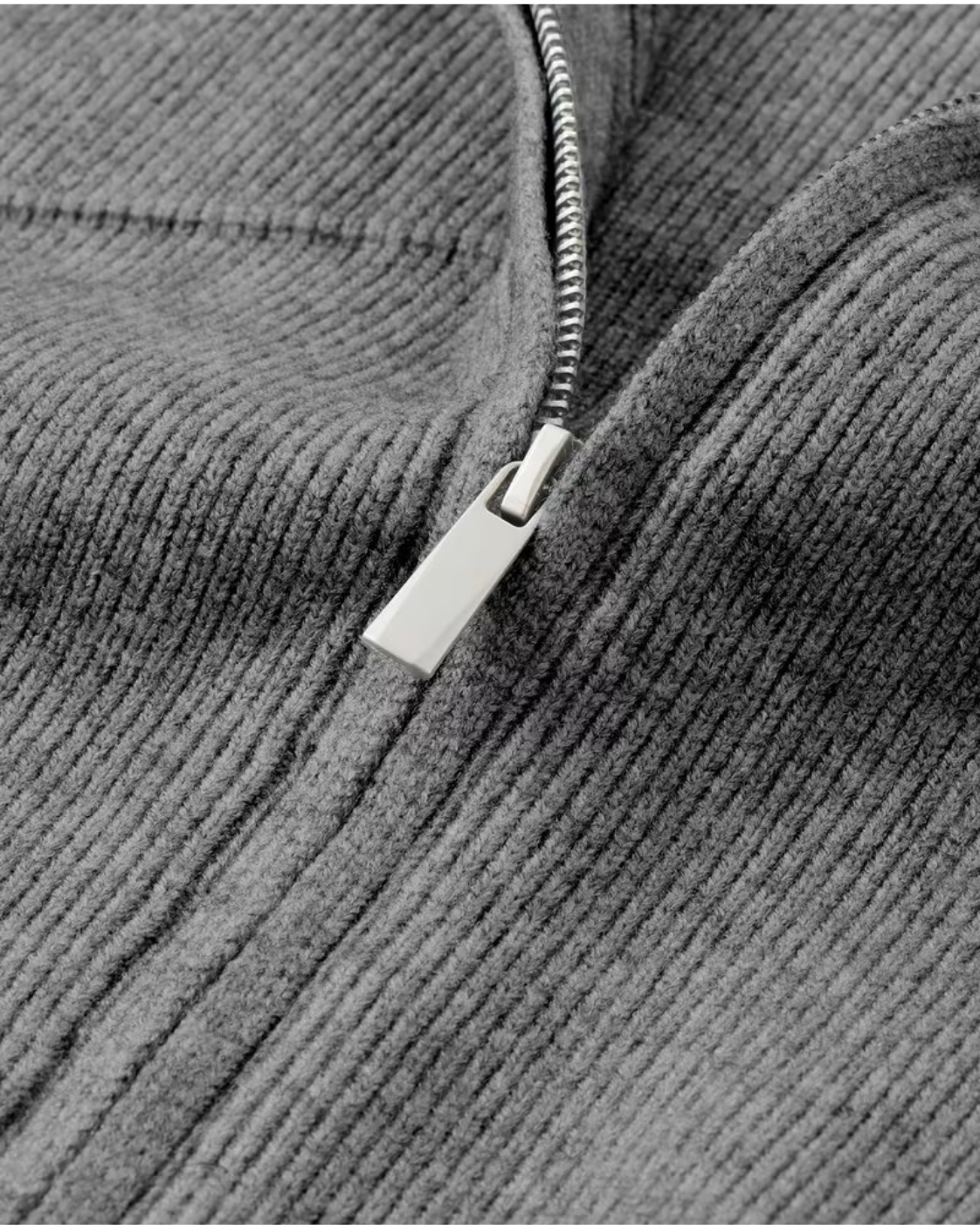 Men's Full-Zip Knit Cardigan with Contrast Collar