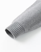Men's Full-Zip Knit Cardigan with Contrast Collar