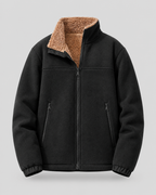Men's Full-Zip Sherpa Fleece Jacket - Stand Collar