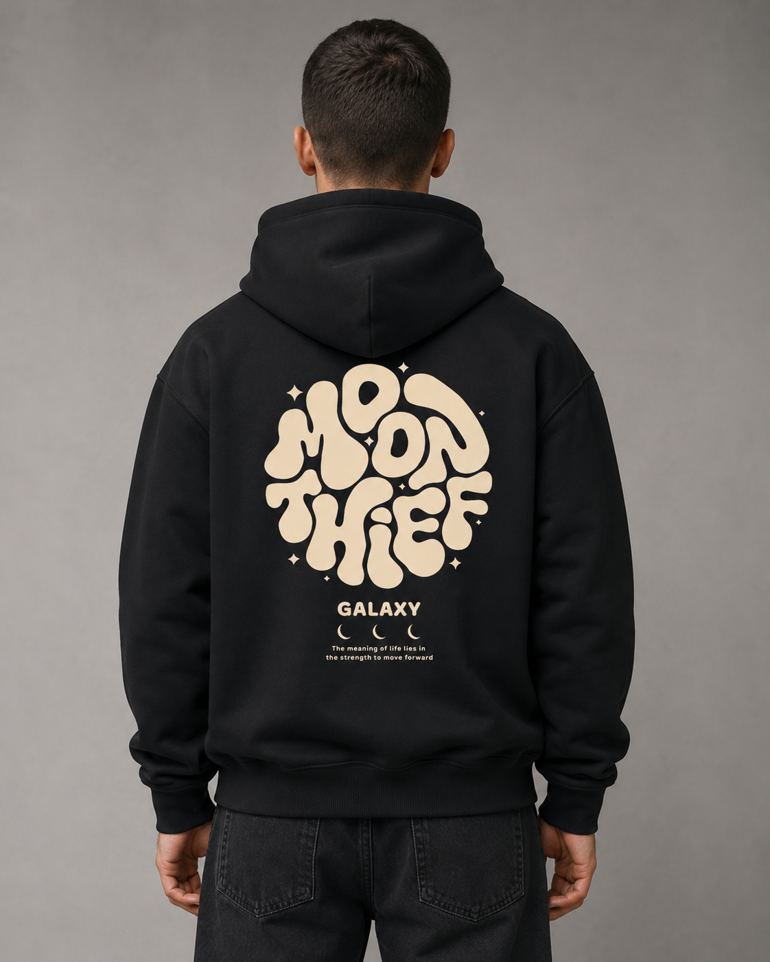 Men's Graphic Pullover Hoodie - Bold Back Print