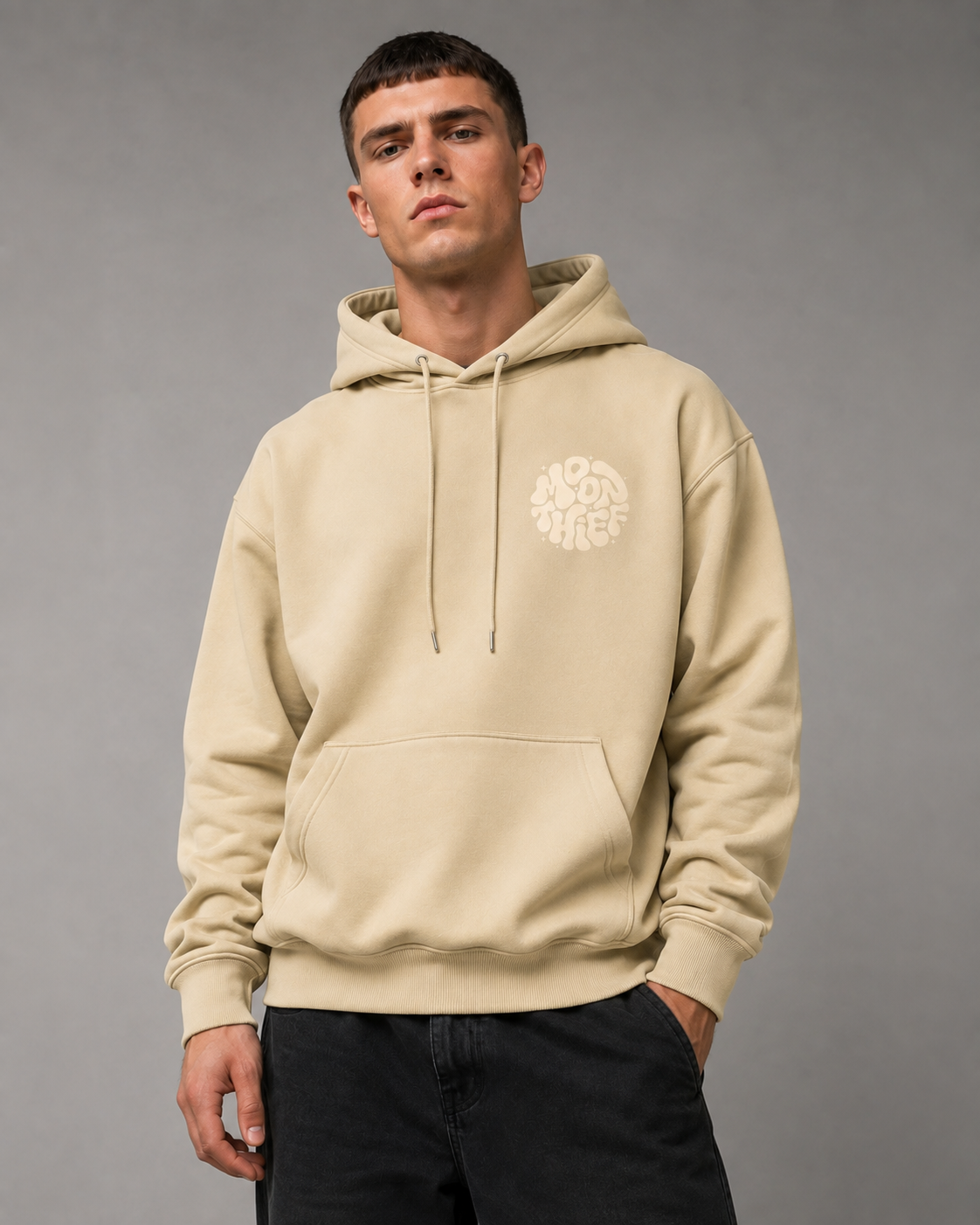Men's Graphic Pullover Hoodie - Bold Back Print