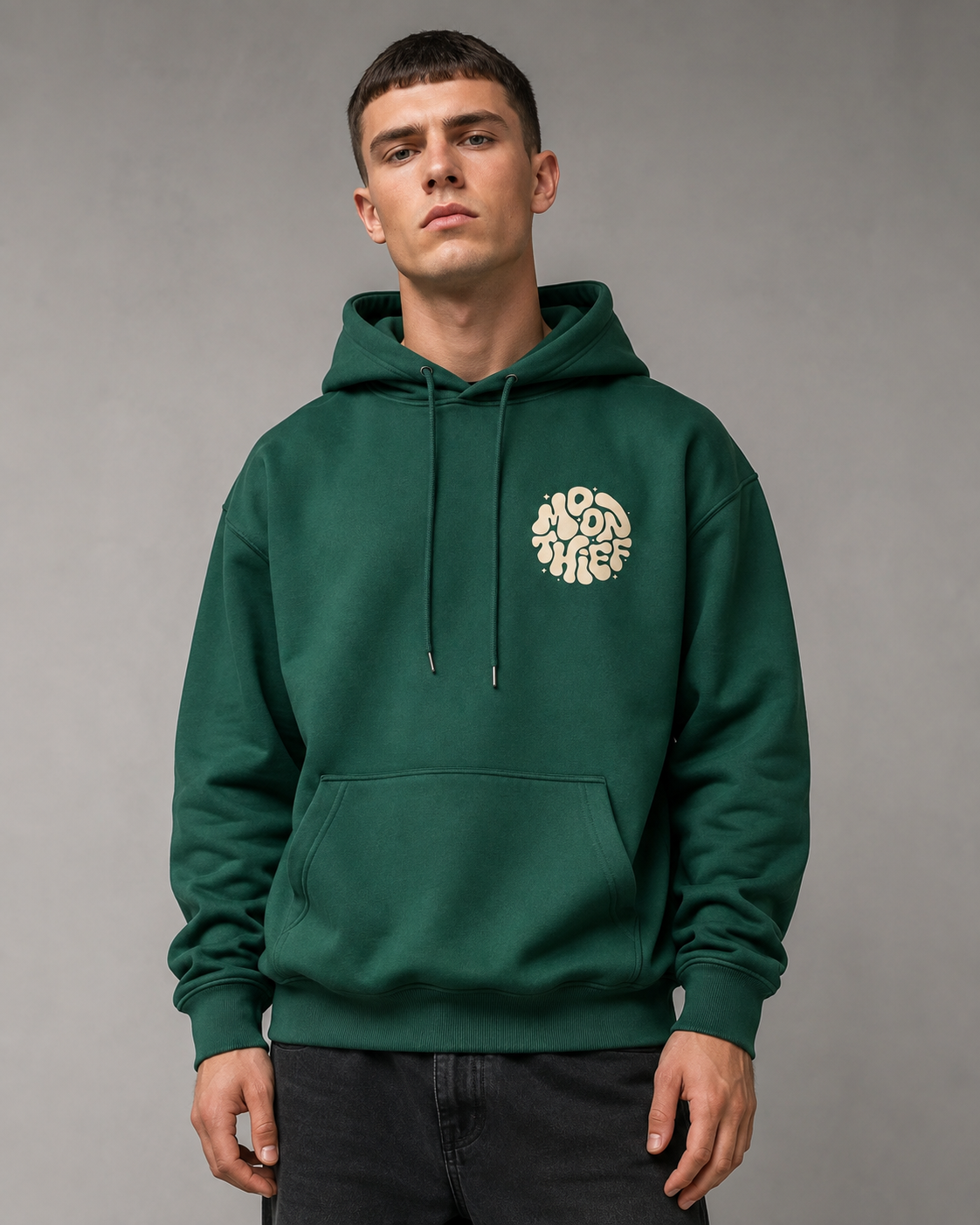 Men's Graphic Pullover Hoodie - Bold Back Print