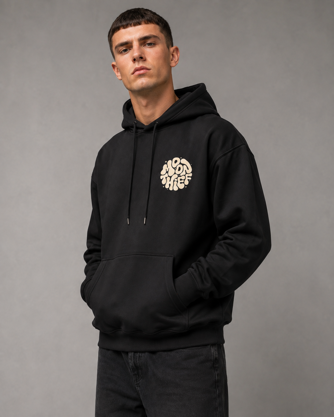 Men's Graphic Pullover Hoodie - Bold Back Print