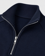 Men's Half Zip Pullover - Funnel Neck Raglan Sleeve