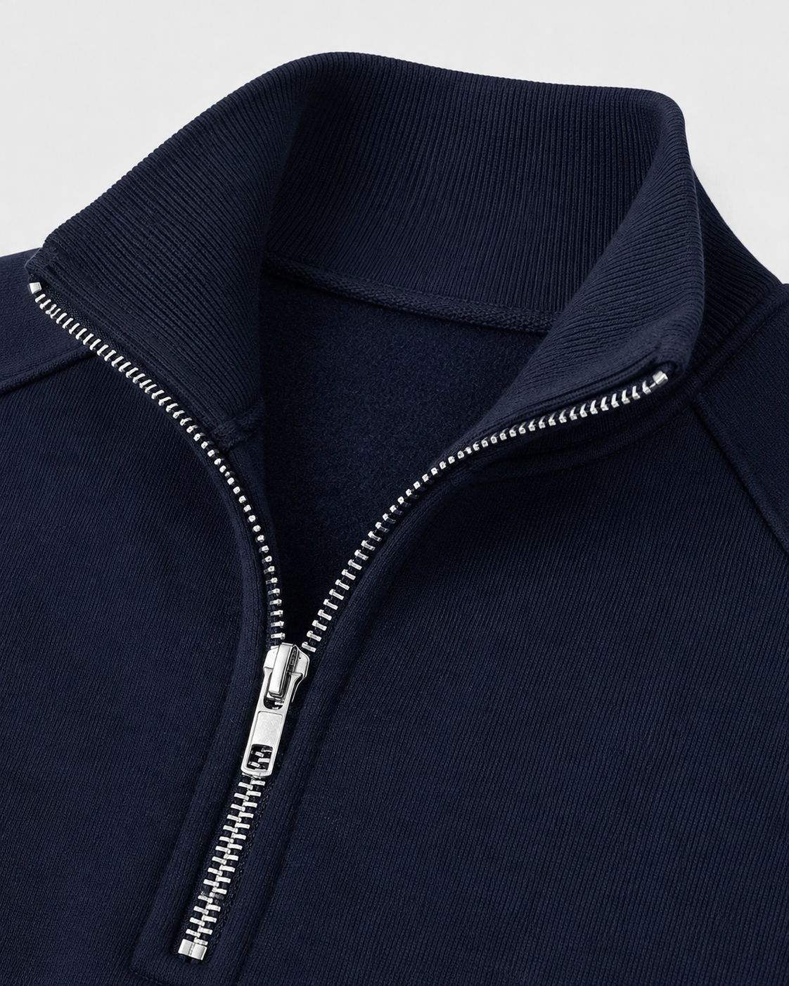 Men's Half Zip Pullover - Funnel Neck Raglan Sleeve