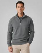 Men's Half Zip Pullover - Funnel Neck Raglan Sleeve